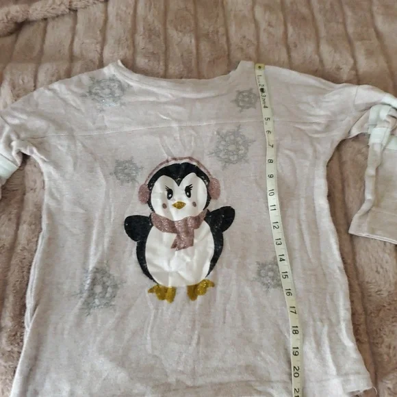 Kids Penguin Graphic Long Sleeve Shirt - Picture 4 of 7